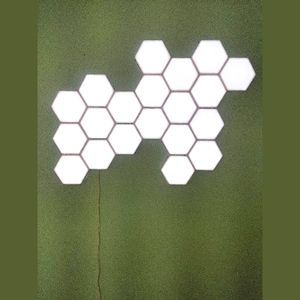 Honeycomb Hexagon 6 Piece White Wall Lamp With Touch Sensitive